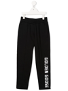 GOLDEN GOOSE LOGO-PRINT TRACK PANTS