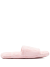 Versace Terry Cotton Logo-print Slippers In Pink