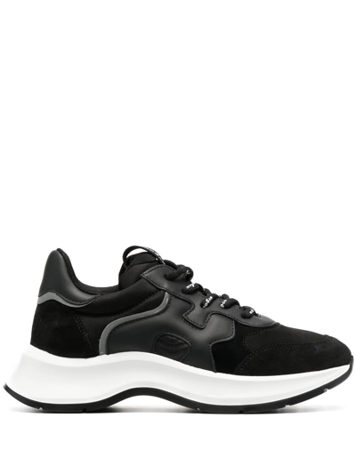 Hogan Black Leather H585 Sneakers