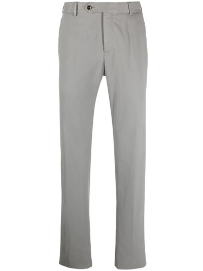 Pt Torino Slim-cut Tailored Trousers In Grey