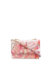 Ferragamo Vara Floral-print Leather Satchel Bag In Pink