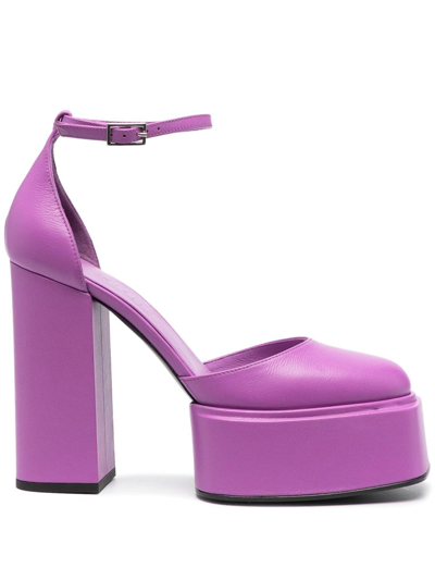 3juin Ambra Pumps In Viola Leather In Orchid