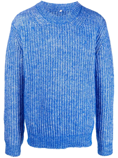 Sunflower Field Ribbed Cotton-blend Sweater In Blue