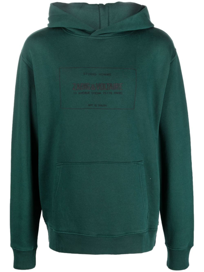 Zadig & Voltaire Logo-print Hoodie In Green