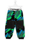 Stella Mccartney Abstract-print Fleece Track Pants In Black