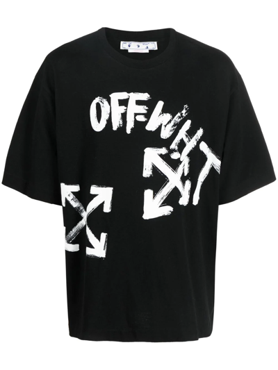 Off-white Arrows-print T-shirt In Black