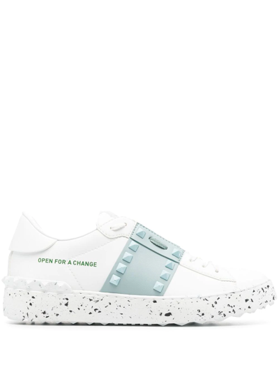 Valentino Garavani Open For Change Rockstud Low-top Sneakers In White