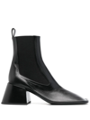 JIL SANDER SQUARE-TOE 65 ANKLE BOOTS