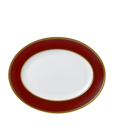 Wedgwood Renaissance Oval Platter In Red