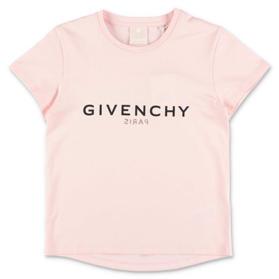 Givenchy Babies'  Kids Logo Printed Crewneck T In Pink