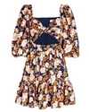 AMUR MEDINA CUT-OUT FLORAL MINI DRESS