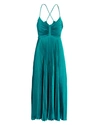 A.l.c Aries Pleated Open Back Dress In Blue-med