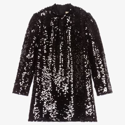 Zadig & Voltaire Teen Girls Black Sequin Dress