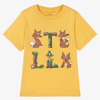 Stella Mccartney Fox-print Short-sleeve T-shirt In Yellow
