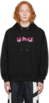 VERSACE BLACK FLOCKED HOODIE