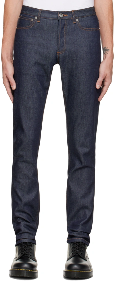 A.p.c. Petit New Standard Straight Leg Jean In Blue