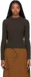 LEMAIRE BROWN CREWNECK SWEATER