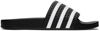 ADIDAS ORIGINALS BLACK & WHITE ADILETTE SLIDES