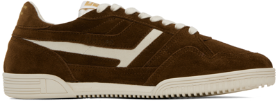 Tom Ford Brown And White Two-tone Suede Sneakers