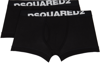 Dsquared2 Logo-waistband Pack Of Two Boxer Shorts In 001 Black