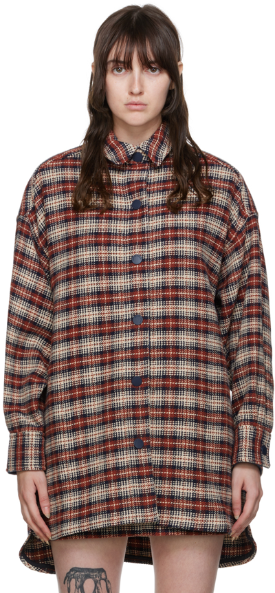 See By Chloé Oversized Plaid Shirt Multicolor Brown 1 See By Chlo In Neutrals