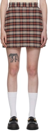 See By Chloé Checked Mini Skirt Multicolor Size 2 39% Cotton, 27% Polyester, 17% Polyacrylic, 10% Wool, 7% Synthe In 2za Multicolor Brown