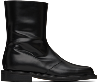 Le17septembre Black Leather Ankle Boots