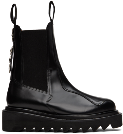 Toga Black Leather Boots