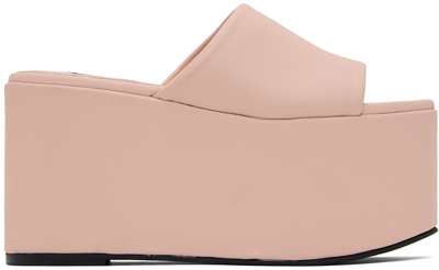 Simon Miller Pink Faux-leather Blackout Platform Sandals In Tommy Dusty Pink