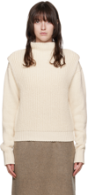 LE17SEPTEMBRE OFF-WHITE LAYERED SWEATER SET
