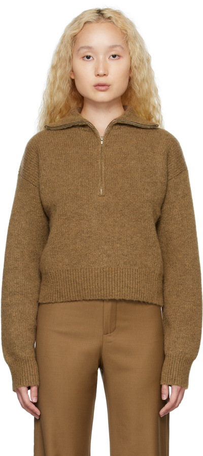 Wynn Hamlyn Brown Walter Sweater In Cigar