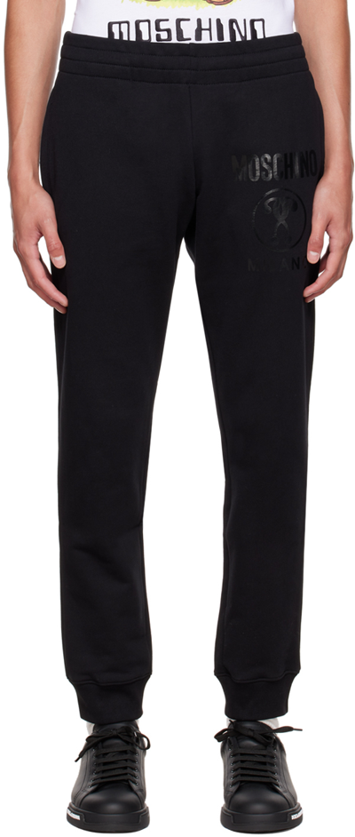 Moschino Black Double Question Mark Lounge Pants