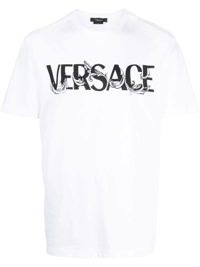 Versace White Barocco Silhouette T-shirt