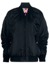 Versace I Ventagli-print Reversible Puffer Jacket In Black