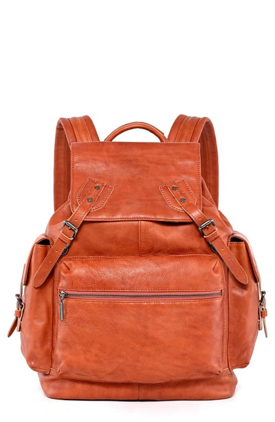 Old Trend Bryan Leather Backpack In Cognac
