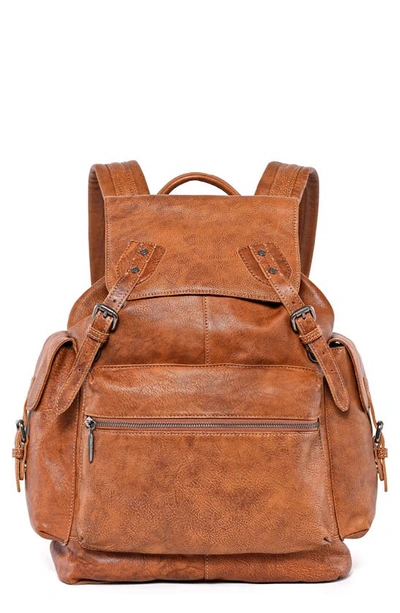 Old Trend Bryan Leather Backpack In Tan