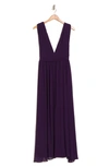 Love By Design Athen Plunging V-neck Maxi Dress In Blackberry Cordial