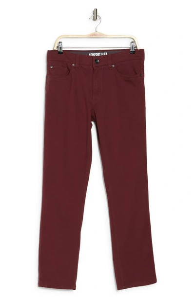 Union Comfort Flex Knit 5-pocket Pants In Mahogany