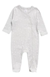 Nordstrom Kids'  Baby Print Footie In Grey Micro Stars