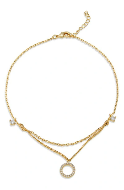 Savvy Cie Jewels 18k Yellow Gold Plated Cz Anklet In White