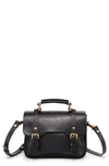 Old Trend Alder Leather Mini Satchel In Black