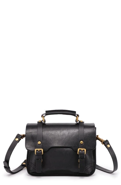 Old Trend Alder Leather Mini Satchel In Black