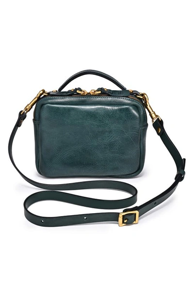 Old Trend Ficus Leather Crossbody Bag In Turquoise