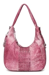 Old Trend Women's Genuine Leather Dorado Convertible Hobo Bag In Orchid