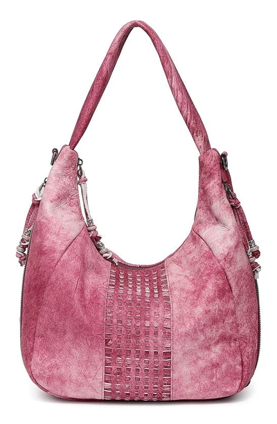 Old Trend Women's Genuine Leather Dorado Convertible Hobo Bag In Orchid