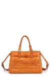 OLD TREND WOVEN LEATHER SATCHEL
