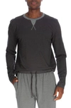 Unsimply Stitched Long Sleeve T-shirt & Lounge Jogger Set In Drk Grey/ Lght Grey