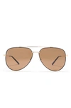 Otra Eyewear Billie Aviator Sunglasses In Black Brown