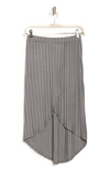 Go Couture Ribbed High/low Hem Maxi Skirt In Pale Rosette