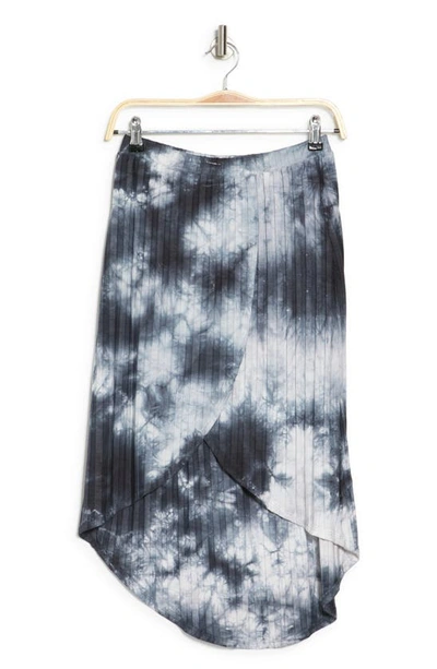 Go Couture Ribbed High/low Hem Maxi Skirt In Rhodonite